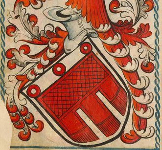 Details aus dem Wappen von Montfort aus dem Scheiblerschen Wappenbuch