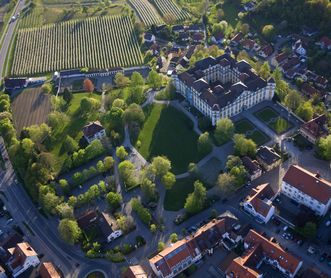 Luftaufnahme des Neuen Schlosses Tettnang