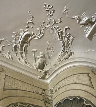 Stuckrelief im Bilderkabinett, Schloss Tettnang