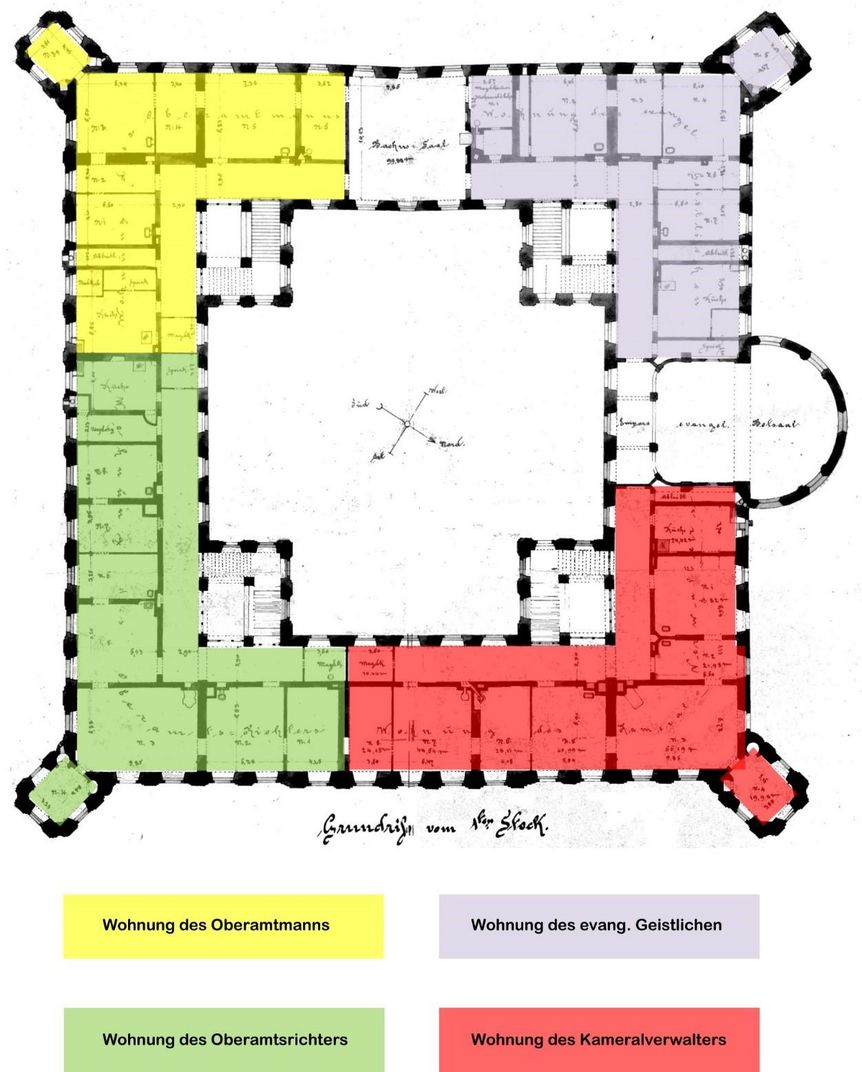 Neues Schloss Tettnang, Plan um 1893