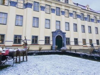 Neues Schloss Tettnang, Außenansicht, Weihnachtliche Dekoration