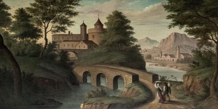 Neues Schloss Tettnang, Gemälde im Korridor 