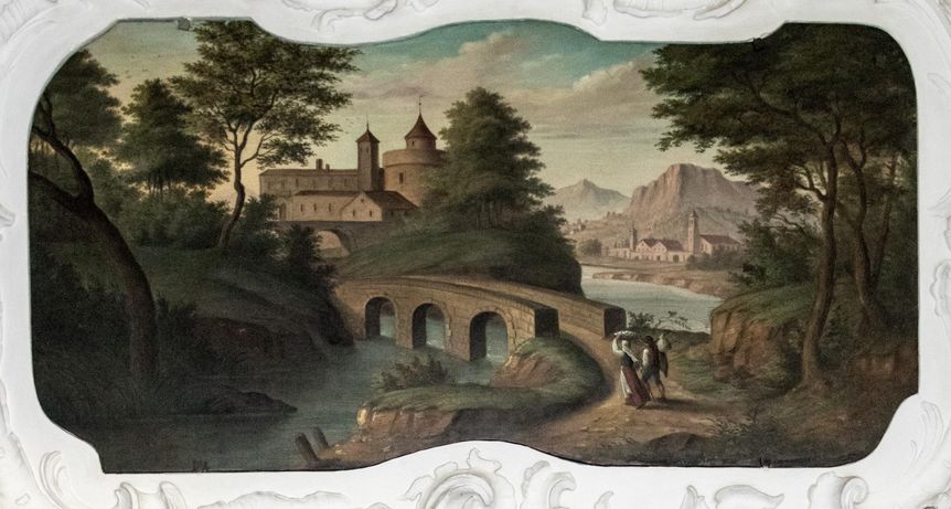 Neues Schloss Tettnang, Gemälde im Korridor 